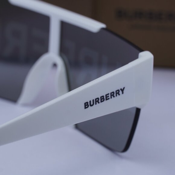 Burberry BE4291 3007/H Shield Sunglasses - White/Grey Tampo Burberry Silver main image 11